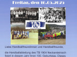 16.05.2025 100 Jahre Handball Freitag Festakt